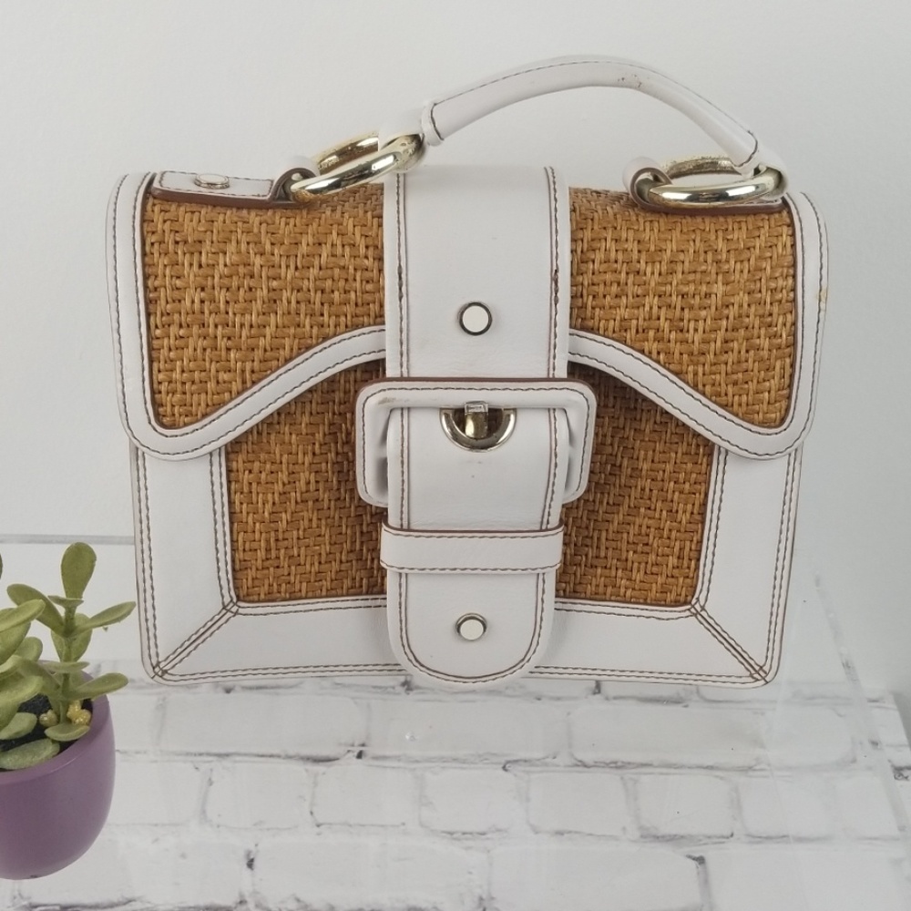 Leather Rattan Purse Summer Handbag